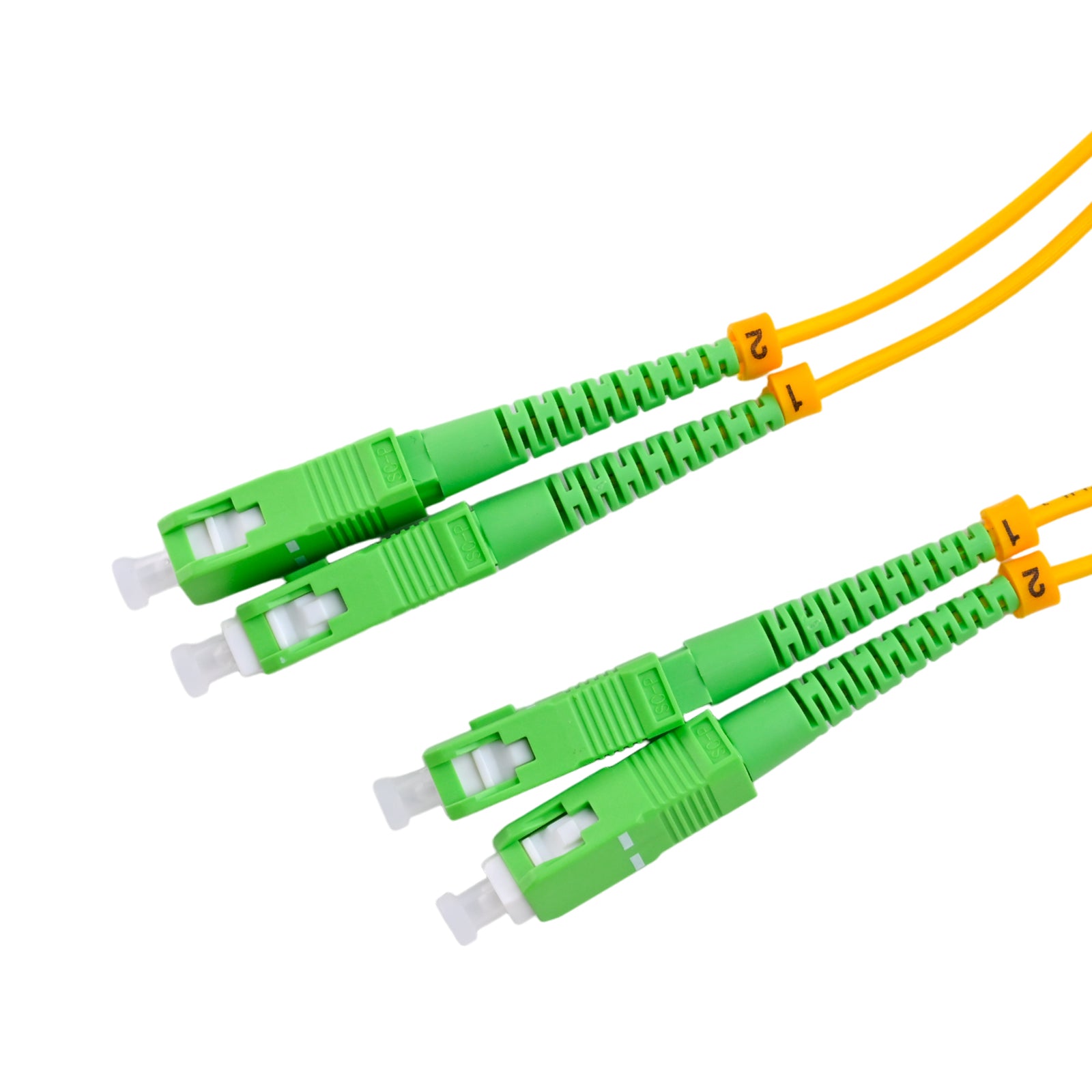 Patchcord SC/APC - SC/APC Singlemode OS2 9/125 G675A1 Duplex Zip 2.0mm OFNR Yellow